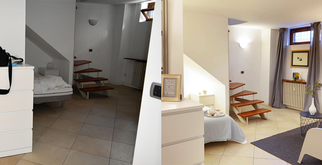 Prima e dopo: appartamento via Arimondi 9 Milano